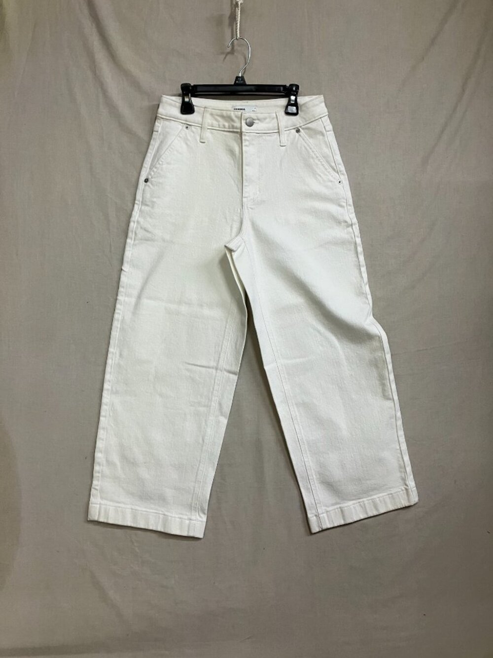Sonoma Goods For Life Trouser Ankle Jeans Women's Size 4 White High Rise Pockets - Picture 5 of 12